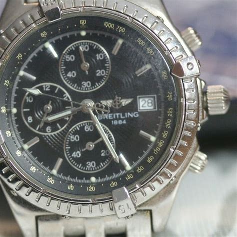 breitling 1884 watch a23322|Breitling 1884 tachymeter chronograph watch.